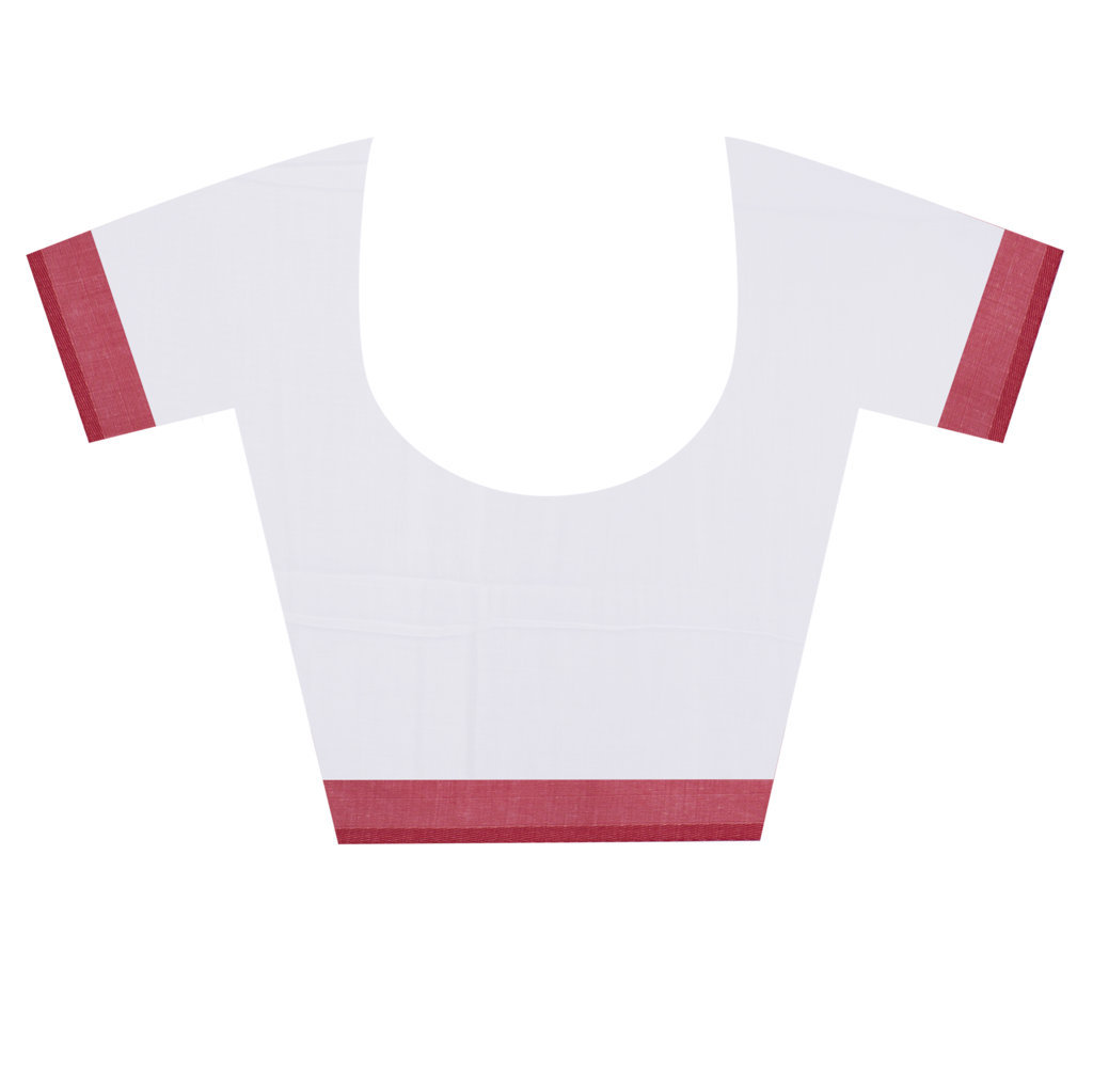 White Pure Cotton Begompuri_Hand Hand Loom Saree (668)